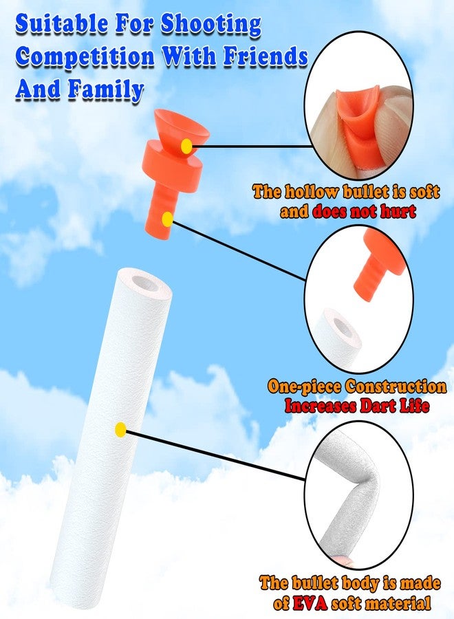 إيكيند عبوة إعادة تعبئة سهام شفط من إيكيند، 100 قطعة، رصاصات إسفنجية متوافقة مع مسدسات نيرف من سلسلة إن-سترايك (تتوهج في الظلام، أبيض) - Image 3