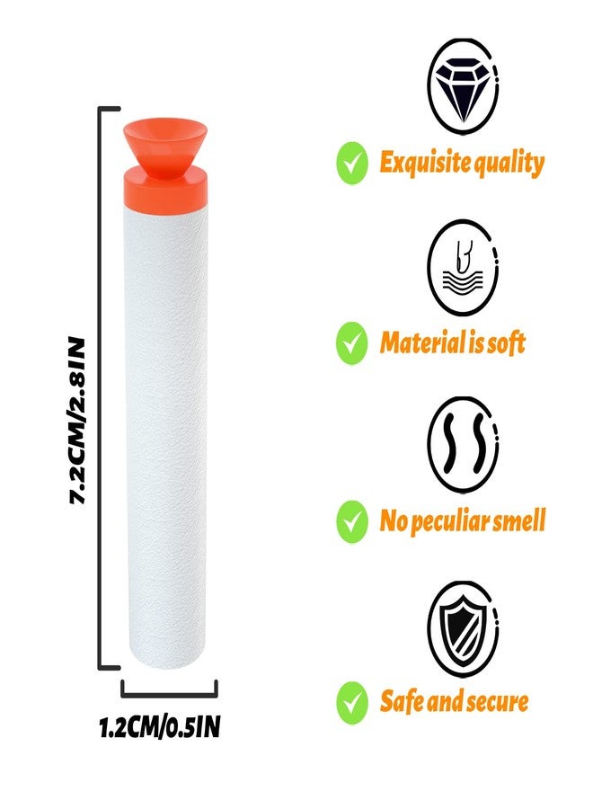 إيكيند عبوة إعادة تعبئة سهام شفط من إيكيند، 100 قطعة، رصاصات إسفنجية متوافقة مع مسدسات نيرف من سلسلة إن-سترايك (تتوهج في الظلام، أبيض) - Image 2
