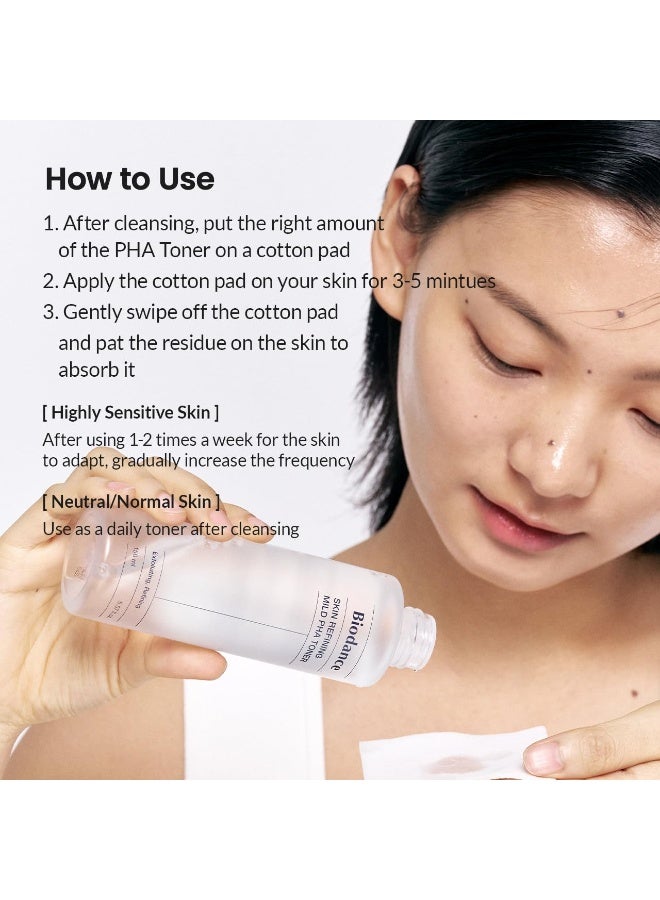 بيودانس Biodance Skin Refining Mild PHA Toner, Gentle Exfoliating Face Toner for Sensitive Skin with Ceramides & NMF | 5.07 fl.oz,150ml - Image 5