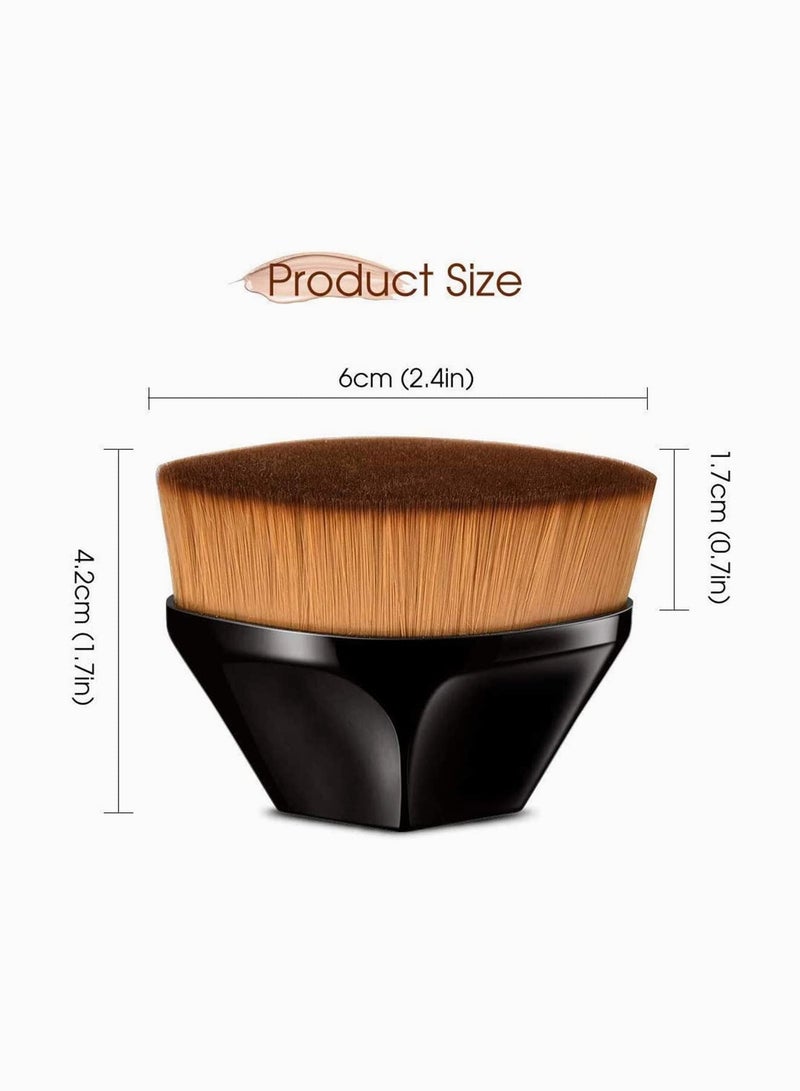 SYOSI Foundation Makeup Brush, Flat Top Kabuki Travel Loose Powder Blush For Mineral Blending Liquid Cream Buffing Stippling Blending Concealer for Face Body Cosmetic Tool - Image 4