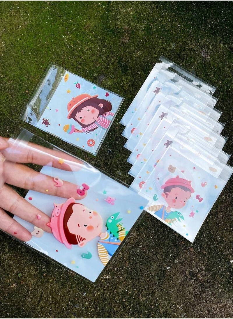 Generic Small gift bags with a cute cartoon design, suitable for cookies and all kinds of sweets for children, 50 bags  - Image 2