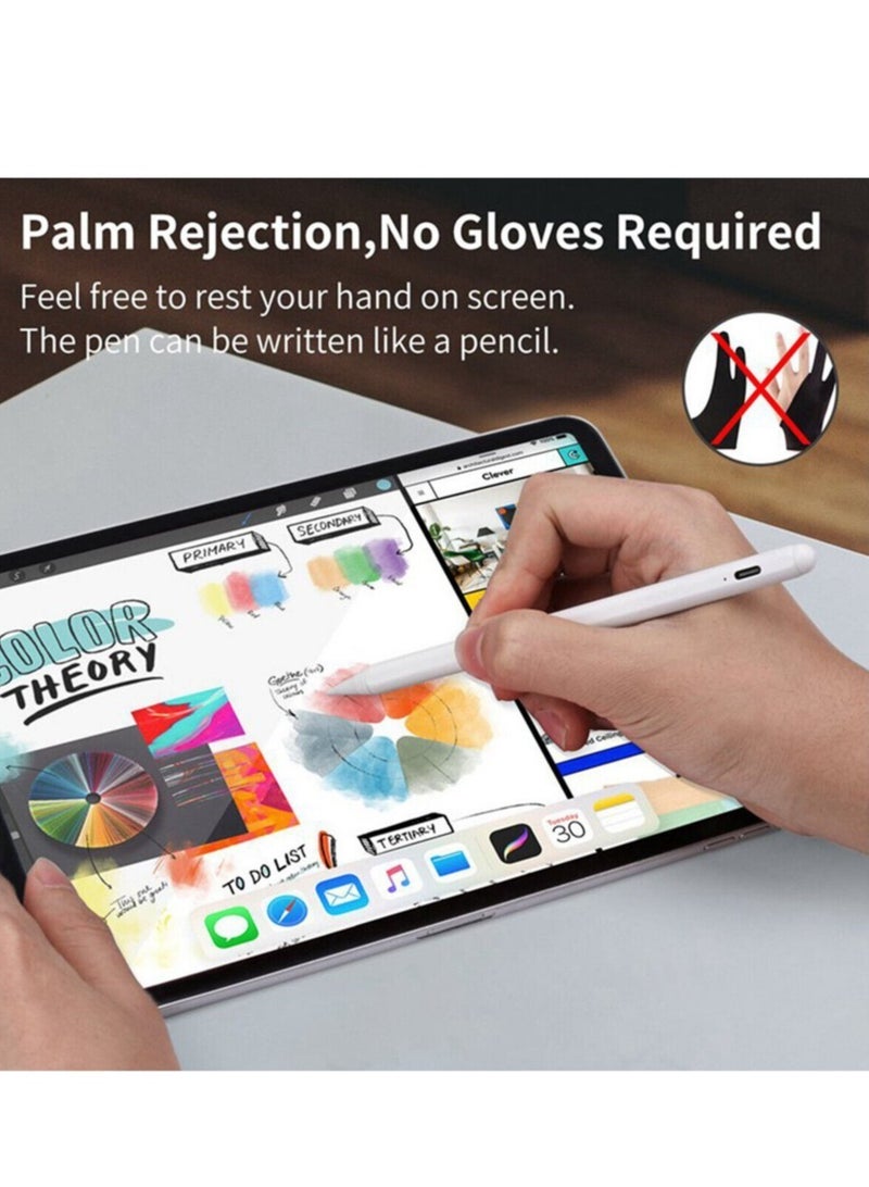Sensitivity Palm Rejection Stylus Pen for Apple iPad(2018 and After) 6/7/8/9th Generation/ipad Pro 11 / Pro 12.9(3rd/4th/5th)/Air 3&4&5/Mini 5&6, Precise Writing Drawing Digital iPad Pencil - Image 4