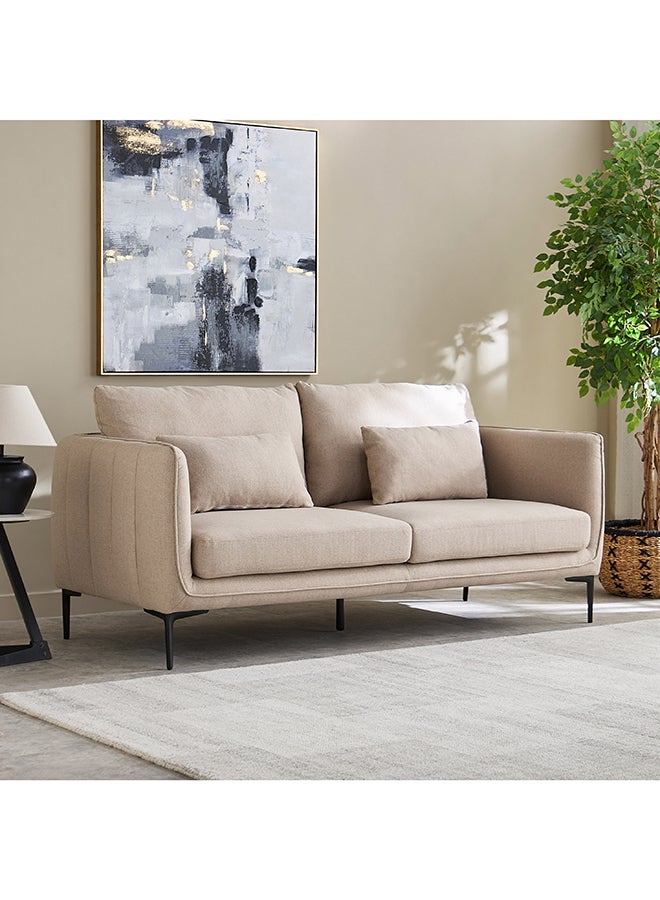 Home Box Stefan 3-Seater Fabric Sofa with 2 Cushions - Image 1