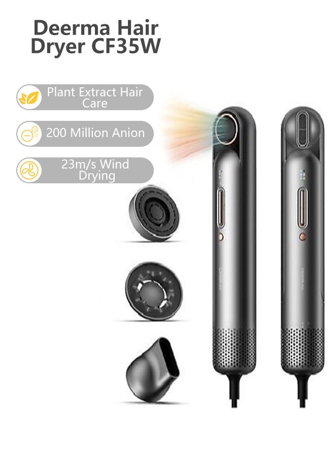 High Wind Speed Hair Dryer With Columnar Design, 200 Million Negative Ion Hair Care, 23 m/s Speed Wind, 60° Magnetic Suction Wind Nozzle and 12 Dry Hair Mode, Lightweight and Portable DEM-CF35W  - Gray - pzsku/ZB8A2991941A3250F275AZ/45/_/1735021965/99ce1787-2657-4c76-811a-377c69549522