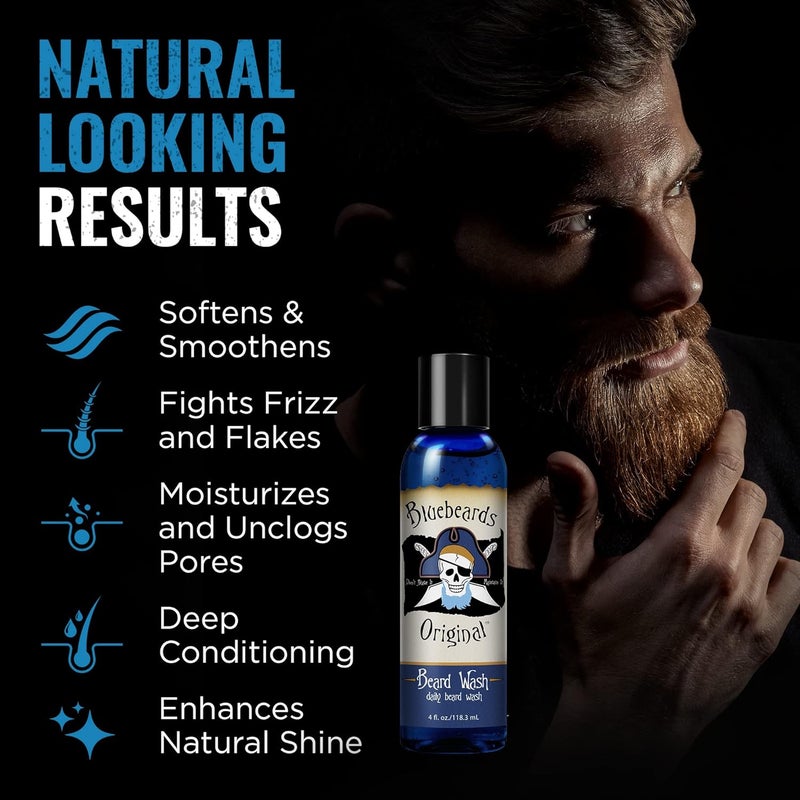 Bluebeards Original Beard Wash - Daily Beard Cleanser, 4 oz - Image 2