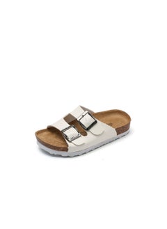 Boys Girls Anti Slide Sandals, Double Buckle Slip on Slide Sandals, Cork Slipper with Adjustable Straps for Little Kid/Big Kid