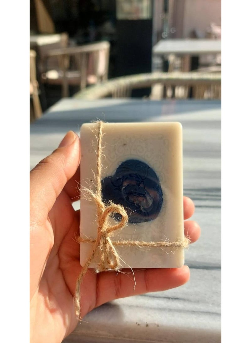 صابونة النيلة الزرقاء والحليب – من سدرة - Image 3