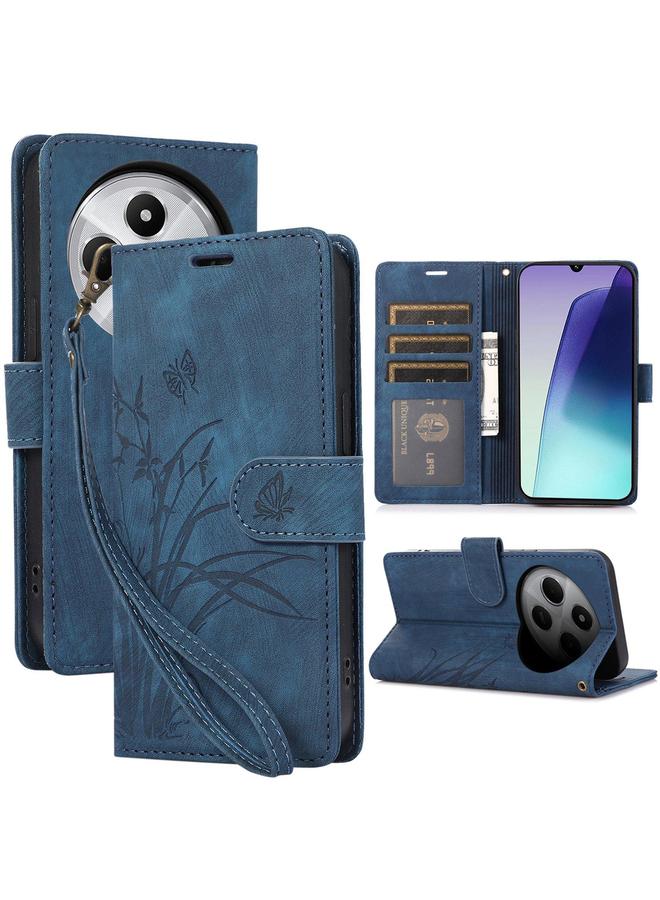 S-TOP Case For Redmi 14C 4G / Poco C75 Orchid Butterfly Embossed Leather Phone Case - Image 1