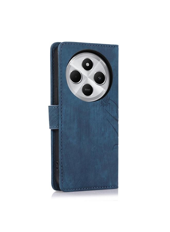 S-TOP Case For Redmi 14C 4G / Poco C75 Orchid Butterfly Embossed Leather Phone Case - Image 3