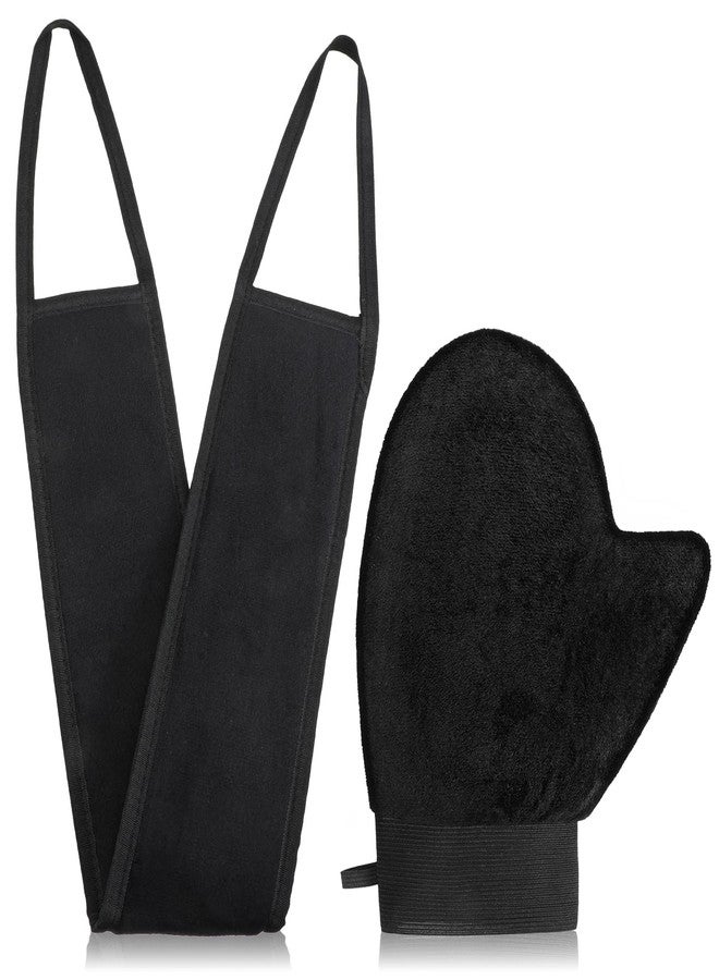 Apausvcm Self Tanning Mitts, Back Self Tanner Applicator Double Sided Reusable Sunless Tanning Mittens 4 in 1 Tanner Gloves with Thumb for Tan Lotion - Image 1