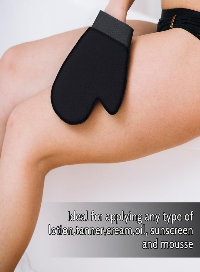 Apausvcm Self Tanning Mitts, Back Self Tanner Applicator Double Sided Reusable Sunless Tanning Mittens 4 in 1 Tanner Gloves with Thumb for Tan Lotion - Image 4