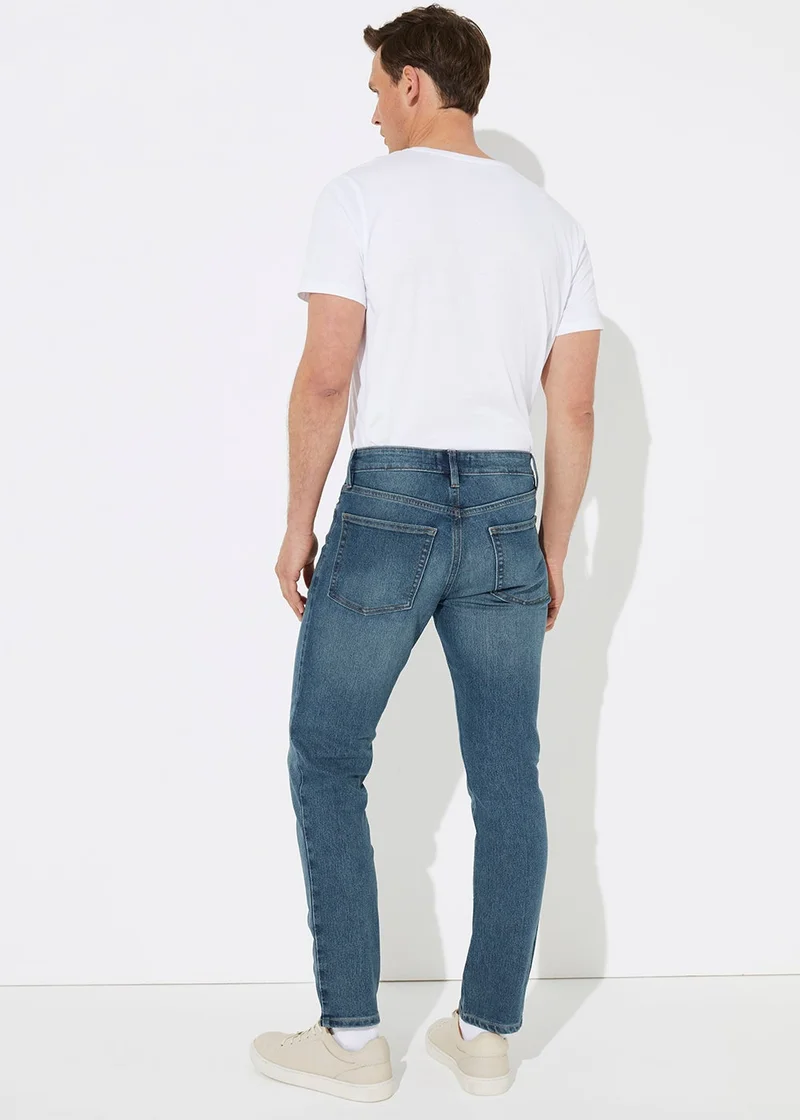 Matalan Mid Wash Stretch Slim Fit Jeans