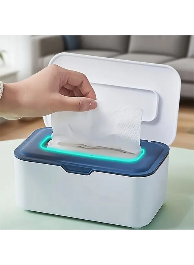 Orange Elegant Multi Functional Tissue Wet Wipe Holder With Secure Seal Cover Dust Proof Plastic Organizer For Bathroom Bedroom Office Compact Space Saving Design - Image 1