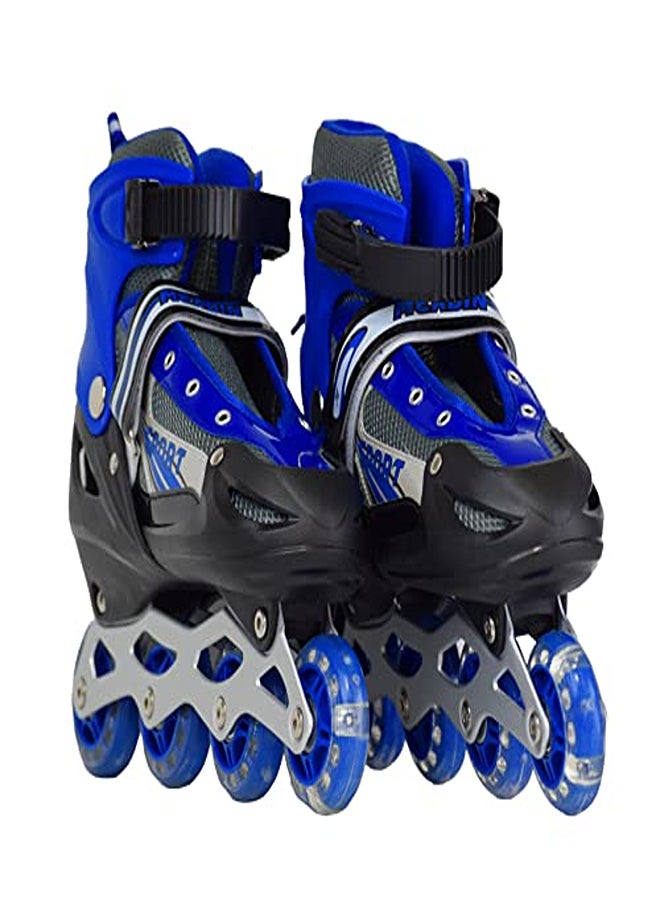 Adjustable Swivel Roller Skates – Flashing Wheels for Kids (Size 34, Multi-Color)  - Image 2
