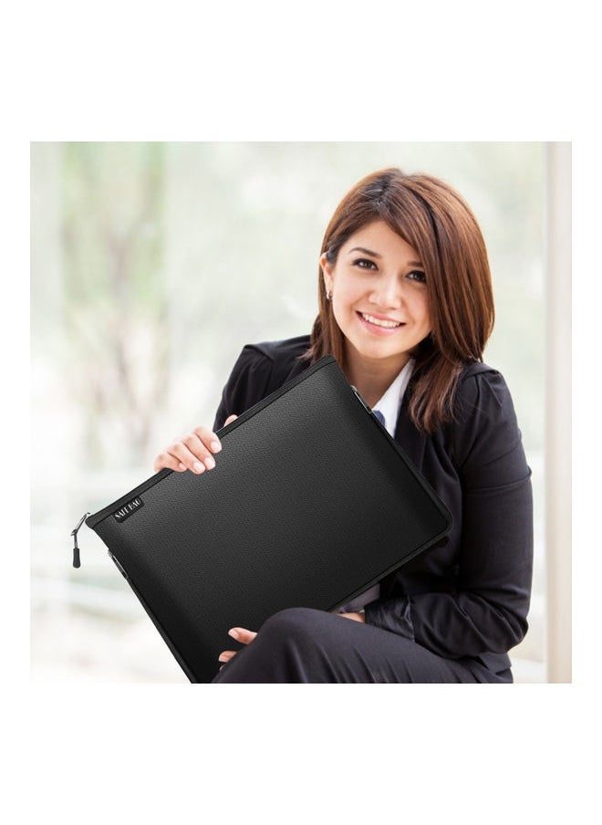 NIBEMINENT Fire and Water Resistant Expandable Document Bag Black  - Image 5