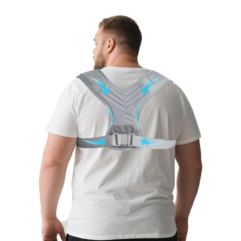 King Mills Plus Size Back Brace Back Brace Posture Corrector for Women and Men Ideally Use as Plus Size XXXL to 6XL Back Straps for Posture Hydrolabs Posture Fix or Rounded Shoulder Corrector - Image 3