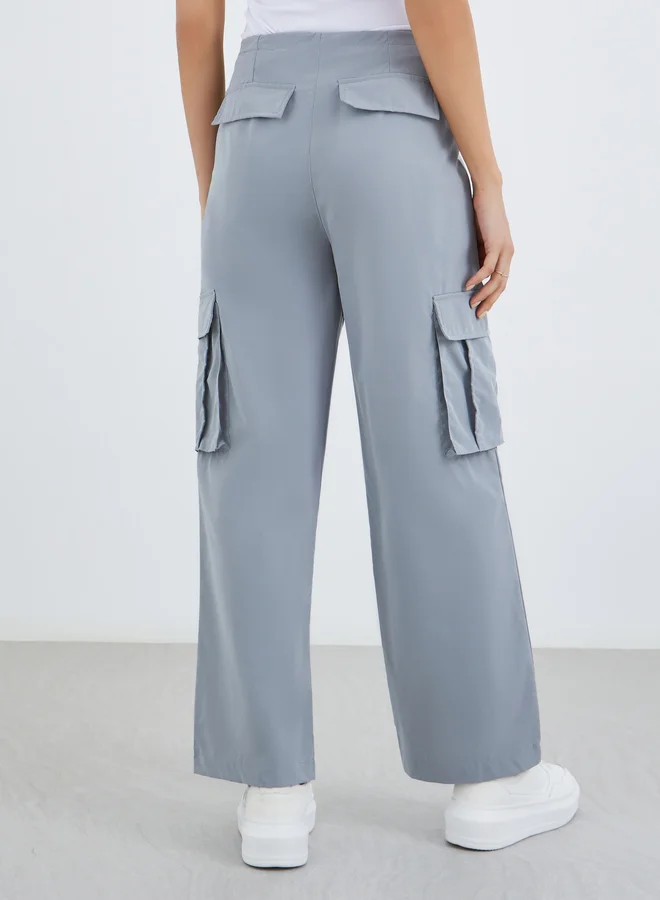 Take Two Take Two Solid Pocket Cargo Pants with Concealed Zip