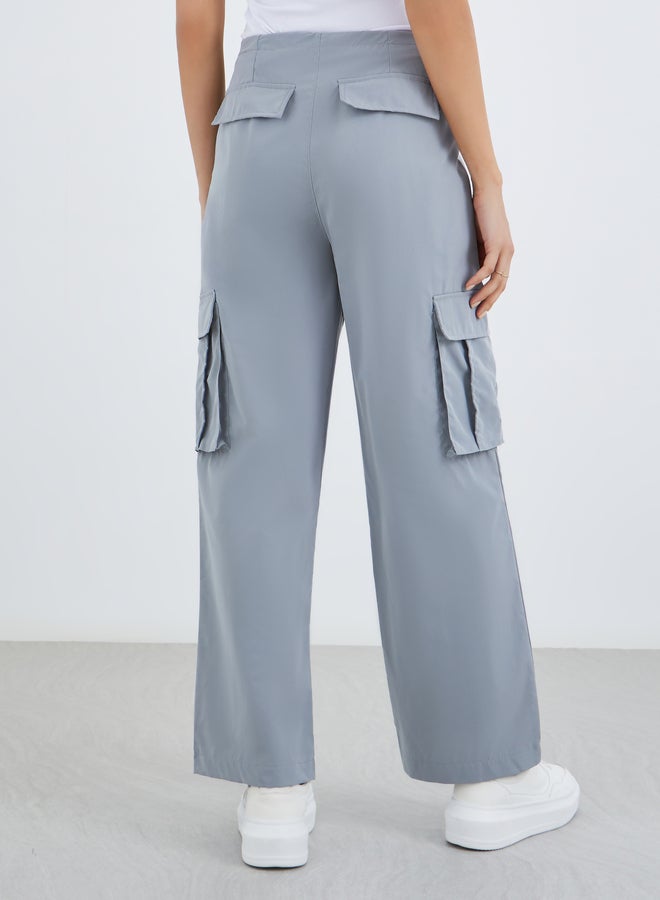 Take Two Solid Pocket Cargo Pants with Concealed Zip - Image 4