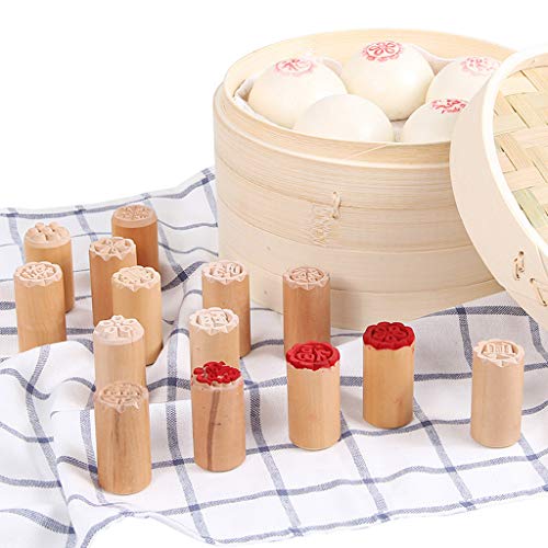 Xdodnev 5pcs/Set Cake Mold Wood Dessert Seal Stamp Chinese Moon Cookie Baking Decorating - Image 3