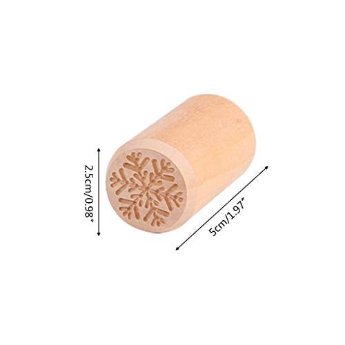 Xdodnev 5pcs/Set Cake Mold Wood Dessert Seal Stamp Chinese Moon Cookie Baking Decorating - Image 5