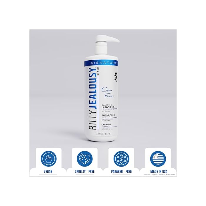 Billy Jealousy Ocean Front Clarifying Shampoo for Build Up, Excess Oil, Dirt, Product & Hard Water, Refreshing Oily Hair Shampoo for Men, Scalp Detox Unclogs Hair Follicles, Paraben-Free, 33.8 Fl Oz - Image 3