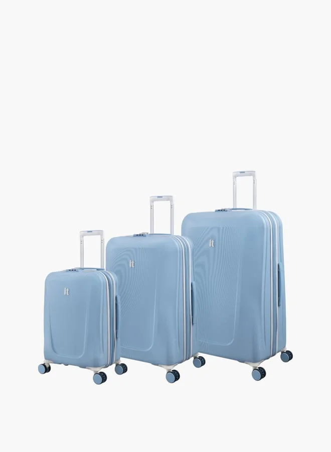 it Textured Hardcase Trolley Bag with Retractable Handle and Zip Closure 28-L - Check-In
