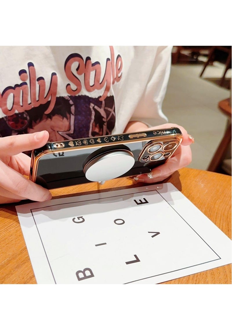 Excefore Magnetic for iPhone 15 Pro Max Case, Shockproof Military Grade Drop Protection, Suitable for Women Girls (Black, 6.7 inch) - Image 3