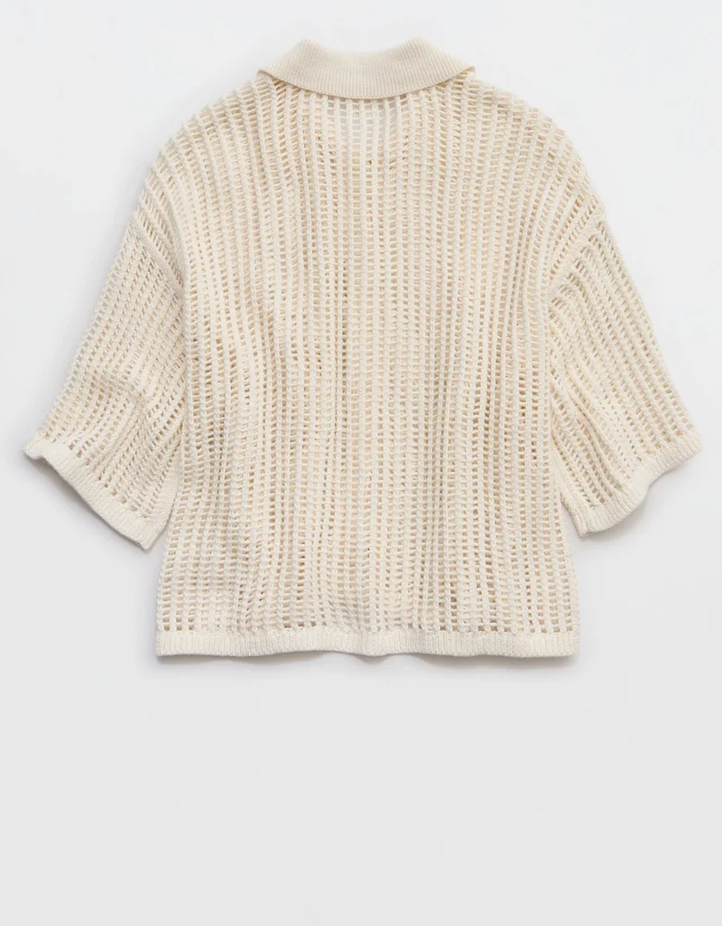 Aerie  Aerie Short Sleeve Polo Sweater for Women | Best Price UAE
