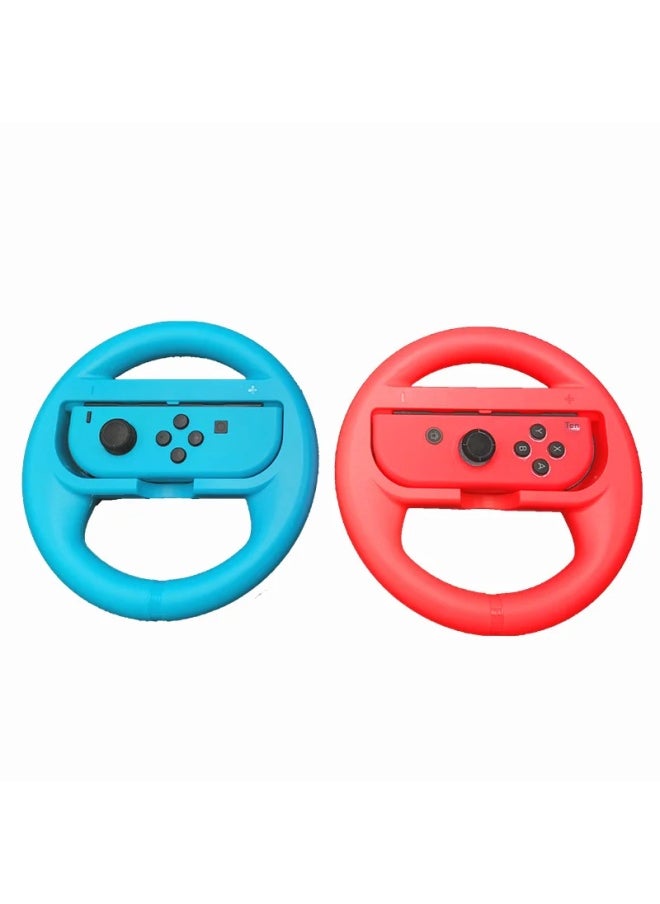 ماركة غير محددة نينتندو سويتش راسينغ Oled يسار يمين Joy Con مقابض عجلة القيادة لوحدة التحكم المحمولة - لون المنتج: عجلة القيادة (زوج أبيض وأسود)  - Image 4