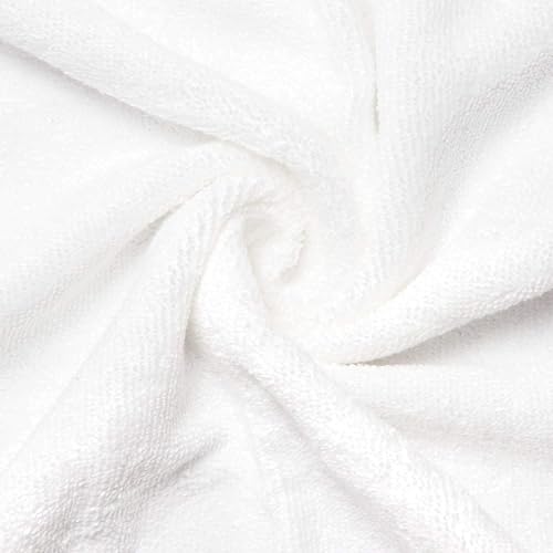 Space Fly 500 GSM White Cotton Face Towels Set | 10x10 Inches Soft & Absorbent Face Napkins for Daily Use | Multipurpose Small Towel Pack for Face Wash, Baby Care, Travel | Set of 12 - Image 3