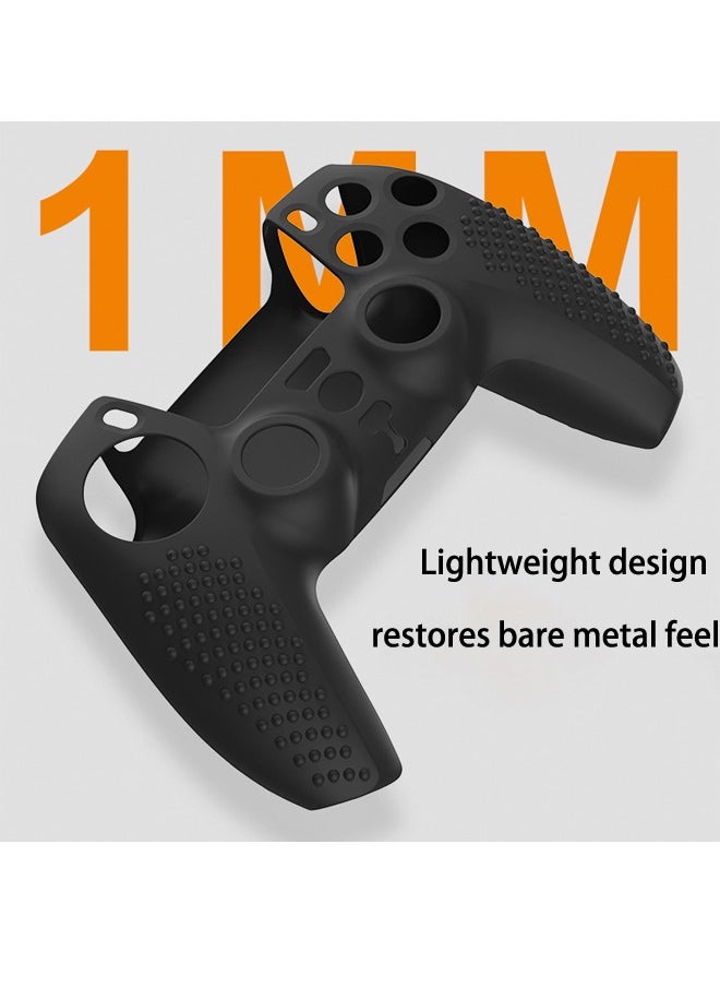Colorskin Sony PS5 Protective Cover Controller Skin, Anti-Slip Silicone Case Grip Cover with Thumb Grip Caps, Trigger Grips and Touchpad Protector, Compatible with Playstation 5 Controller Accessories Black  - Image 4