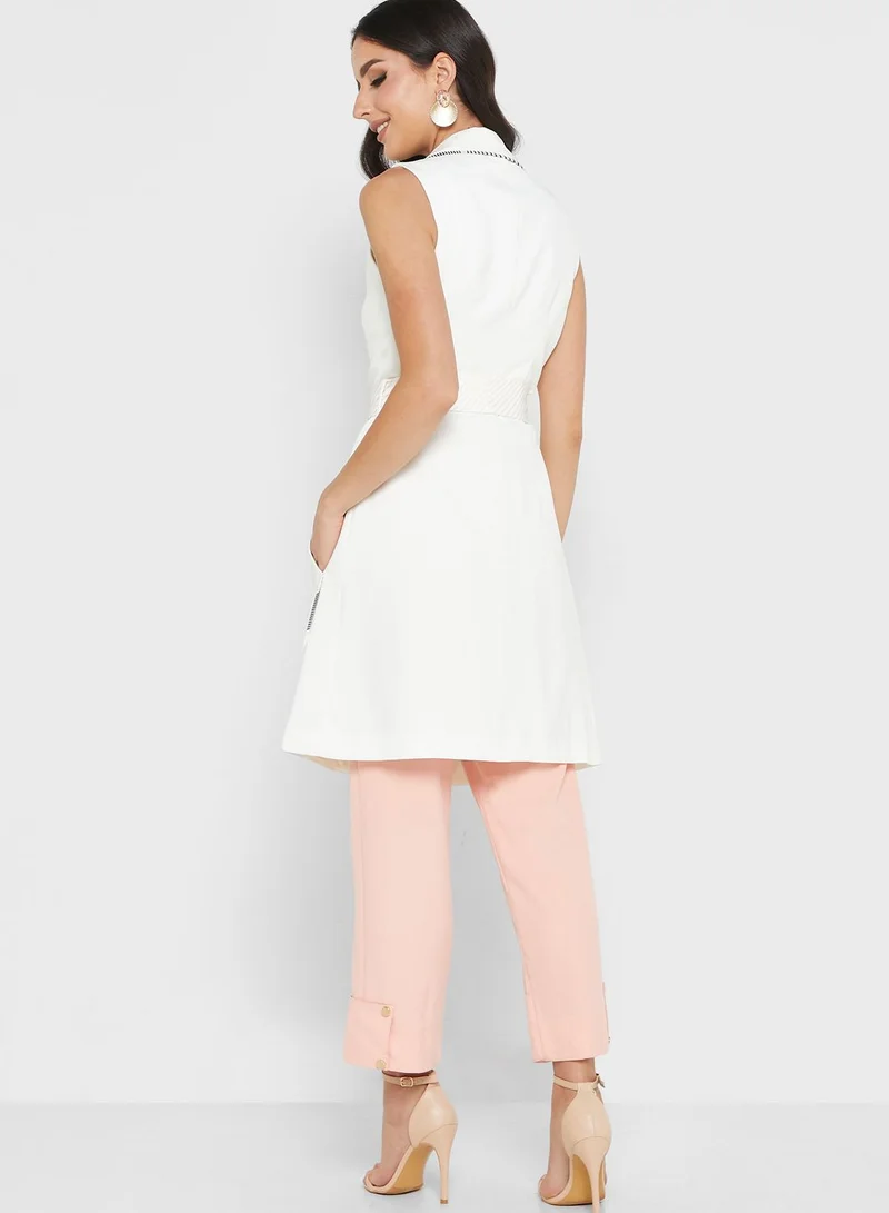 BERTY Belted Pocket Detail Coat