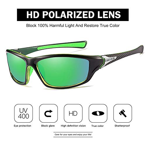 FAGUMA Sports Polarized Sunglasses For Men Cycling Driving Fishing UV400 Protection - Image 3