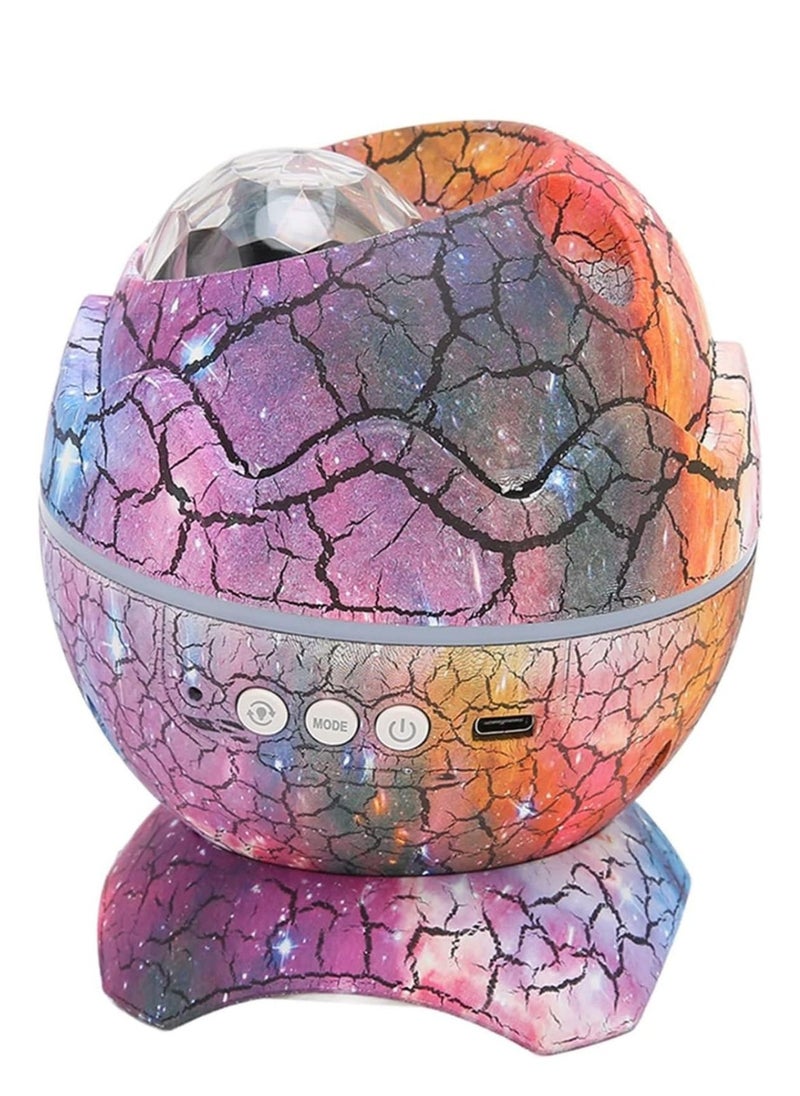 LED Projector Lamp 3D Dinosaur Egg Shape Remote Control Bluetooth Music Projector Lamp for Bedroom, Kids Room, Cafe Multicolor