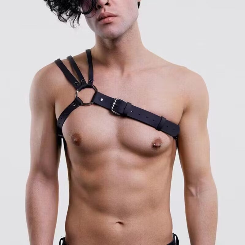 New Men's Business Casual Punk Harness Belt - Versatile Shoulder Strap for  Performance - Image 1