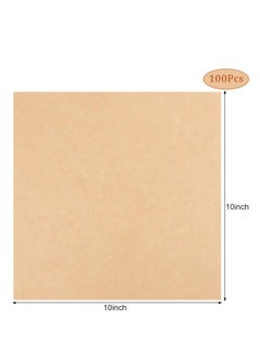 GUDOO 100Pcs Sandwich Wrapping Paper, Wax Paper Sheets for Food, Greaseproof & Non-stick Baking Parchment Paper, Pre-cut Unbleached Parchment Paper Perfect for Bread, Burger and Basket Liners (Pure brown)  - Image 1