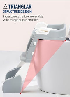 0TO1 TECH Baby Potty, 3 In 1 Children's Ladder, Training Potty with Splash Protection and Cushion, Boys and Girls Potty (Gray)  - Image 4