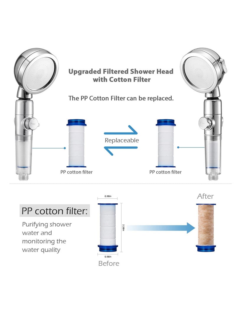 KASTWAVE Shower Filters for Filtered Showerheads, Hard Water Replacement for all similar shower systems, Replacement for Handheld Detachable Filtration Shower Head (11.5cm Length) - Image 2