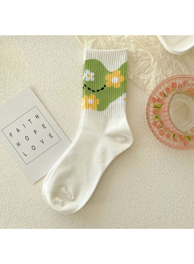 KUYING Fashion Anti Slip Breathable Sports Socks Five Piece Set 
