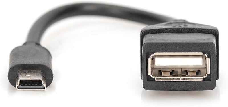 DIGITUS Assmann Electronic UL 0.2m USB 2.0 OTG Male to Female Adapter Cable - Black - Image 5