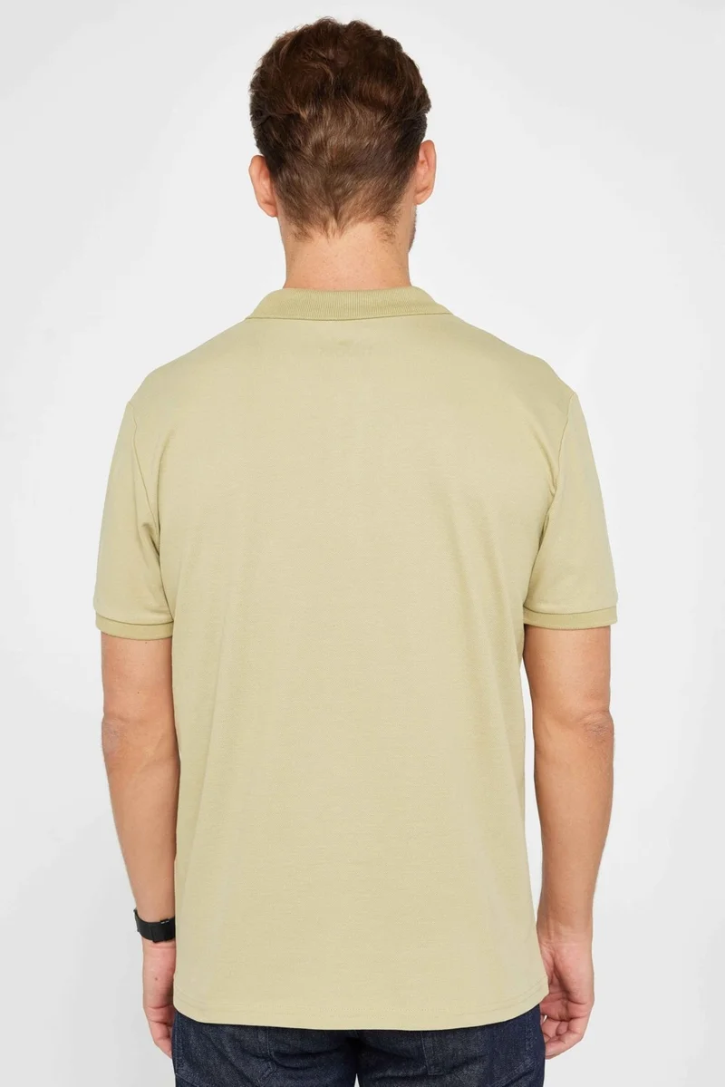 Tudors Men's Classic Fit Relaxed Cut Cotton Plain Pique Green Polo Neck T-Shirt
