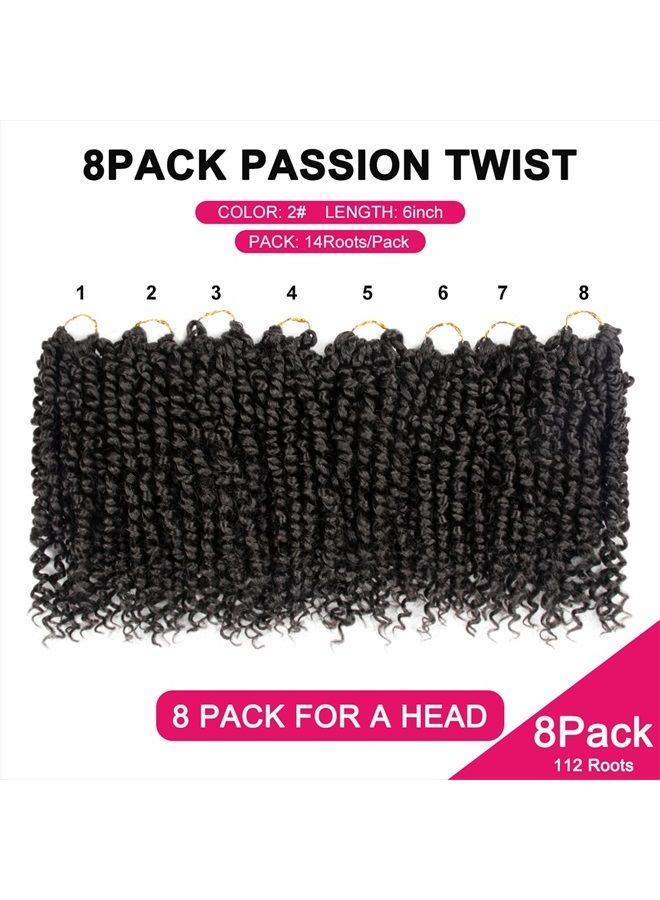 NAYOO Passion Twist Hair - 8 Packs 12 Inch Passion Twist Crochet Hair For Women, Crochet Pretwisted Curly Hair Passion Twists Synthetic Braiding Hair Extensions (12 Inch 8 Packs, 2) - Image 4
