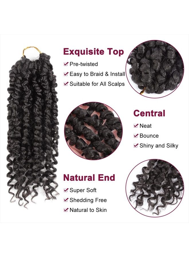 NAYOO Passion Twist Hair - 8 Packs 12 Inch Passion Twist Crochet Hair For Women, Crochet Pretwisted Curly Hair Passion Twists Synthetic Braiding Hair Extensions (12 Inch 8 Packs, 2) - Image 3
