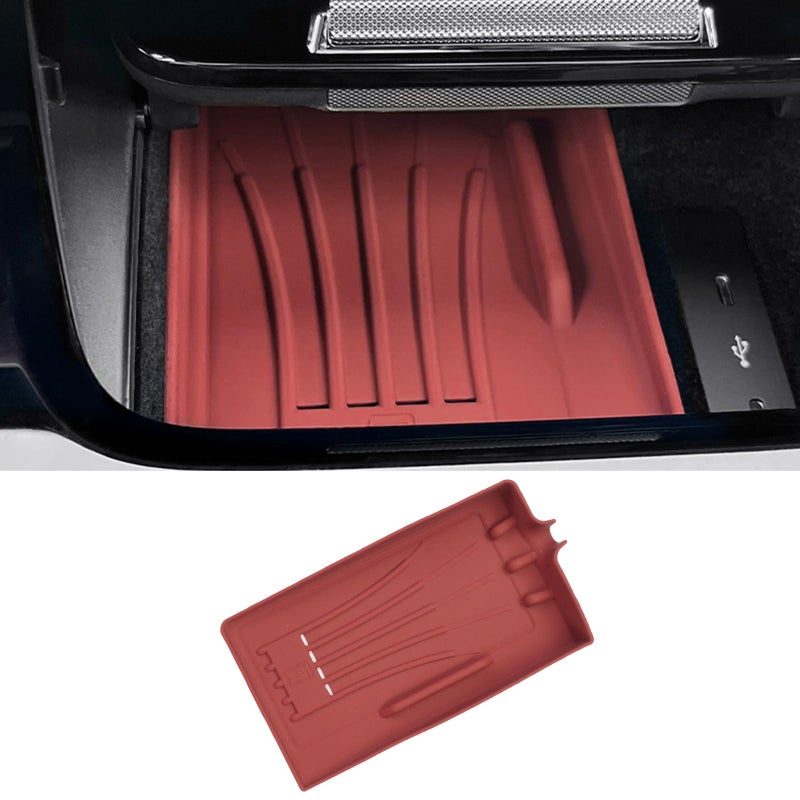 for Porsche Cayenne Center Console Cover Silicone Center Console Protector Film for Porsche Cayenne Accessories 2024 for Cayenne 2024 Red