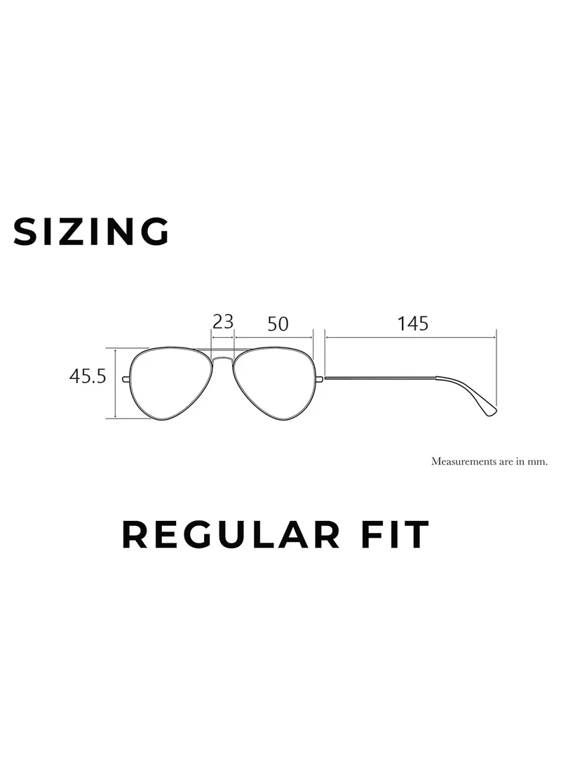 أو نيل نظارة شمسية دائرية مستقطبة للرجال بجسر مزدوج ذهبية  مم