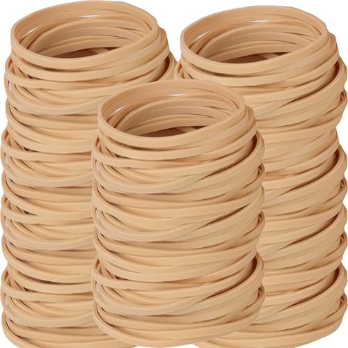 Foshine Rubber Bands 200Pcs Size32 Elastic Band Beige Small Rubber Band For Office Home Supplies(3" x 1/8'') - Image 4