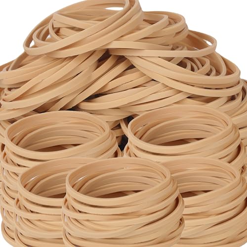 Foshine Rubber Bands 200Pcs Size32 Elastic Band Beige Small Rubber Band For Office Home Supplies(3" x 1/8'') - Image 1