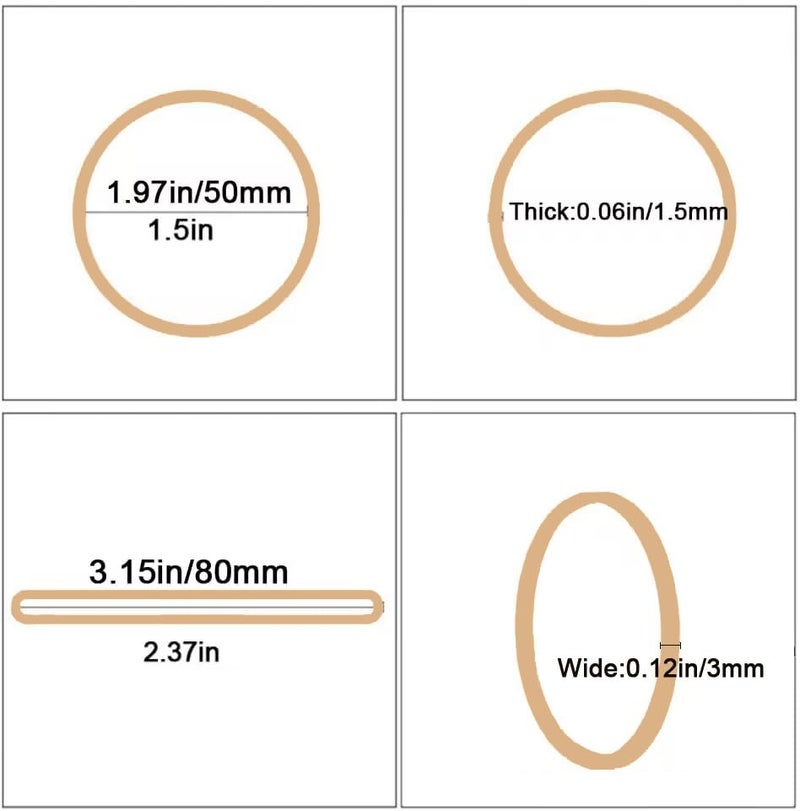 Foshine Rubber Bands 200Pcs Size32 Elastic Band Beige Small Rubber Band For Office Home Supplies(3" x 1/8'') - Image 2