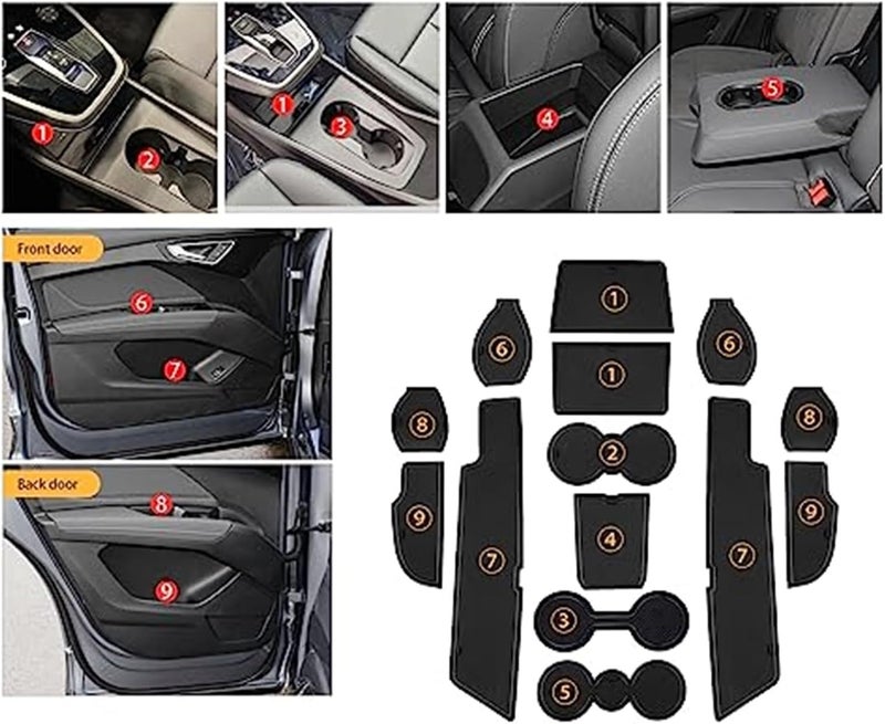 Wivplex Non-Slip Rubber Mat Set for Q4 Etron - Image 3