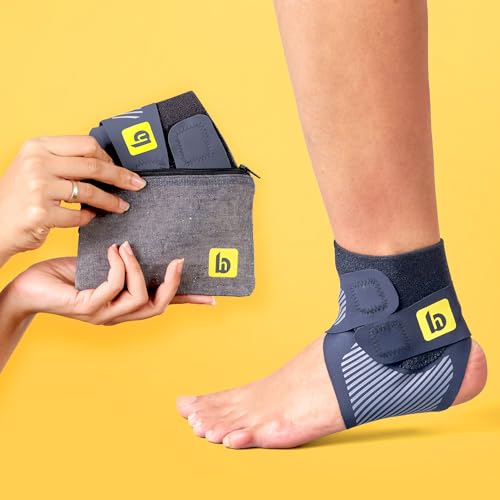 betterhood Premium Ankle Support (1 Piece, Large, UK 8–11) | ZeroBulk Design for Gym, Sports, Day-long Use | Ankle Straps for Men, Women for Sprains, Plantar Fasciitis | Adjustable Ankle Binder Foot Band - Image 1